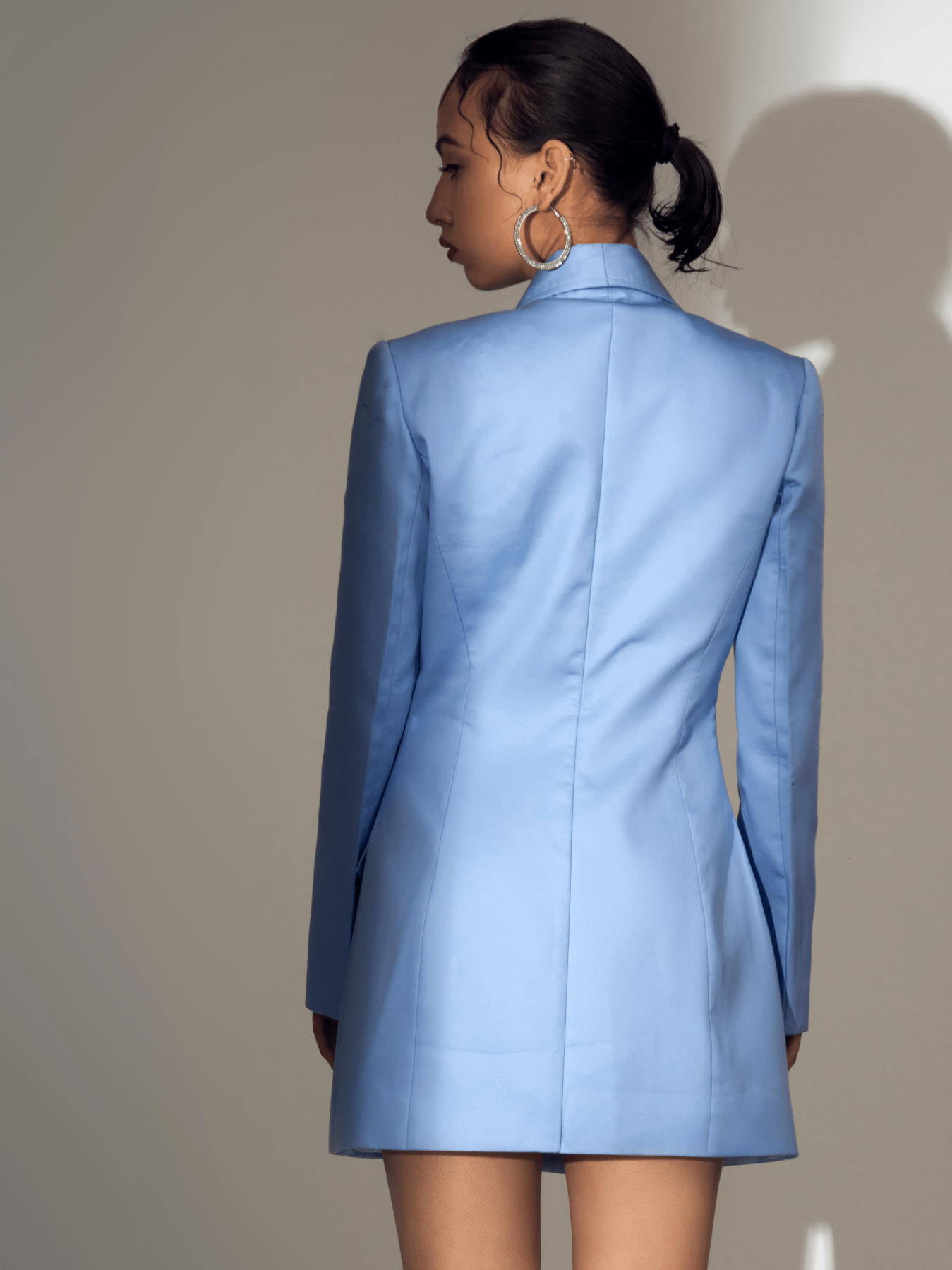 Cornflower blue double breasted blazer dress - PROTDresses