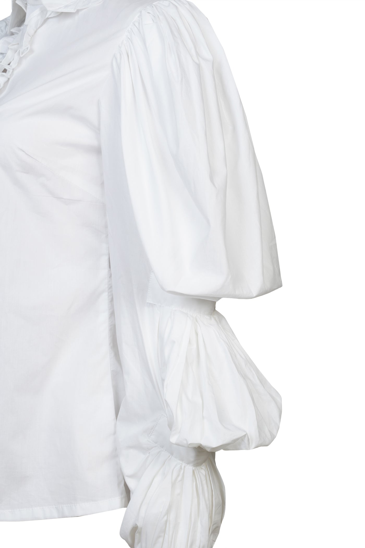 Gathered Volume Sleeves Shirt