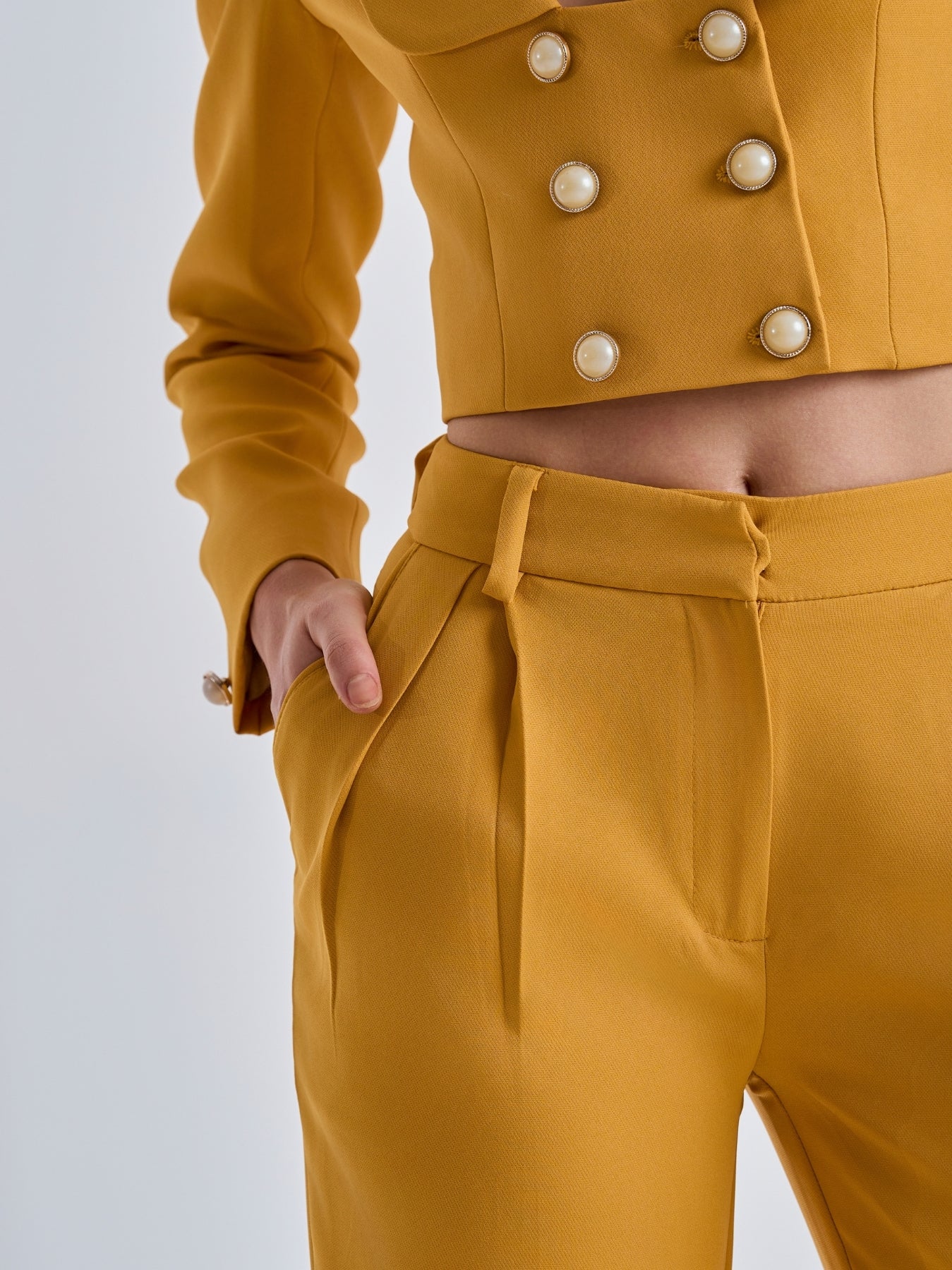 Mustard-yellow Vintage Power Suit