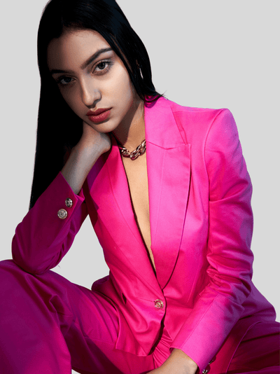 Hot Pink Structured Shoulder Blazer - PROTBlazer