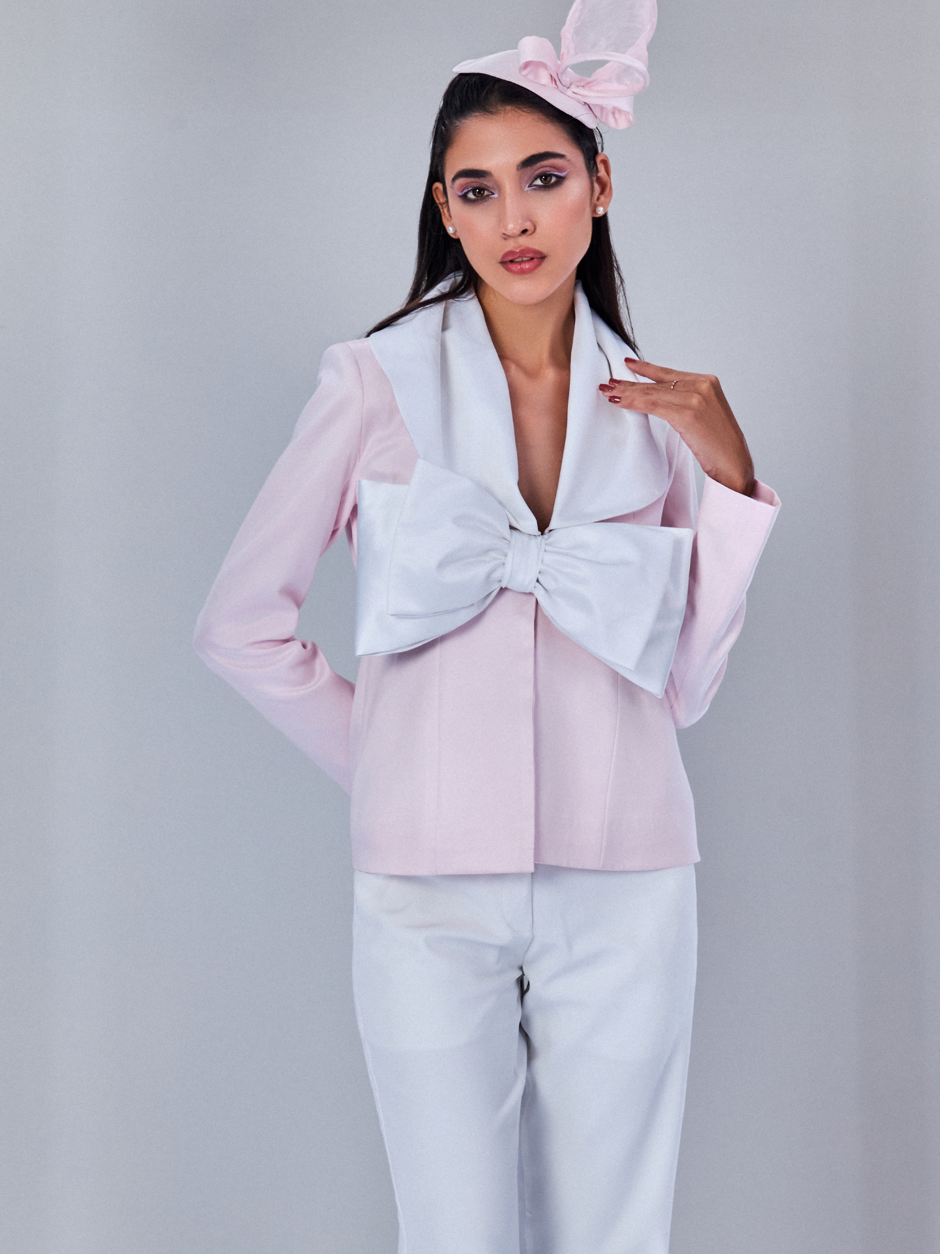 Baby Pink Blazer with Bow