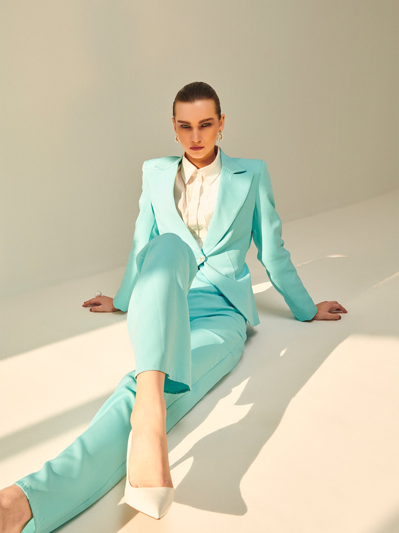 Pastel blue straight trouser - PROTTrouser