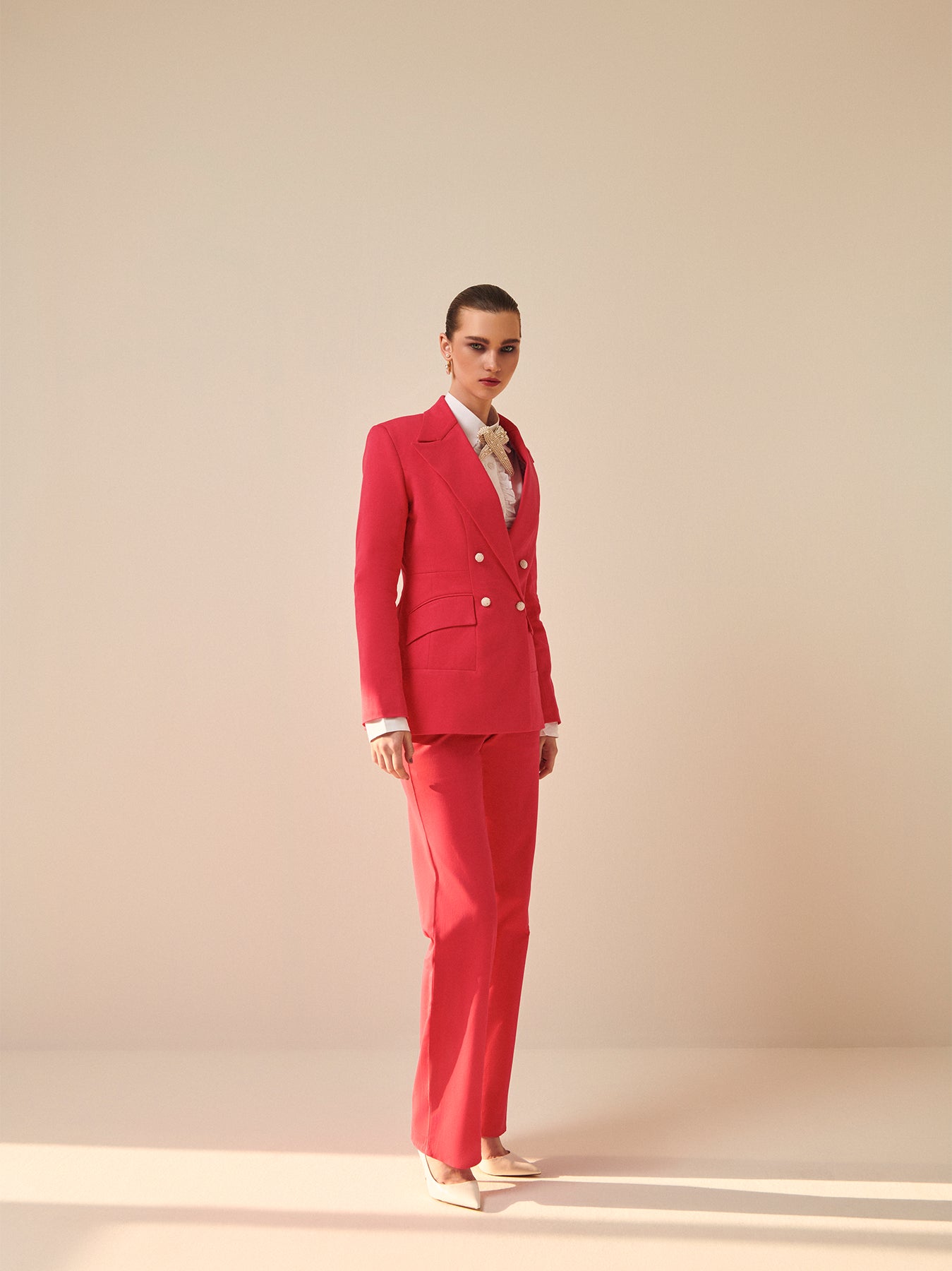 Imperial Red Straight Trouser