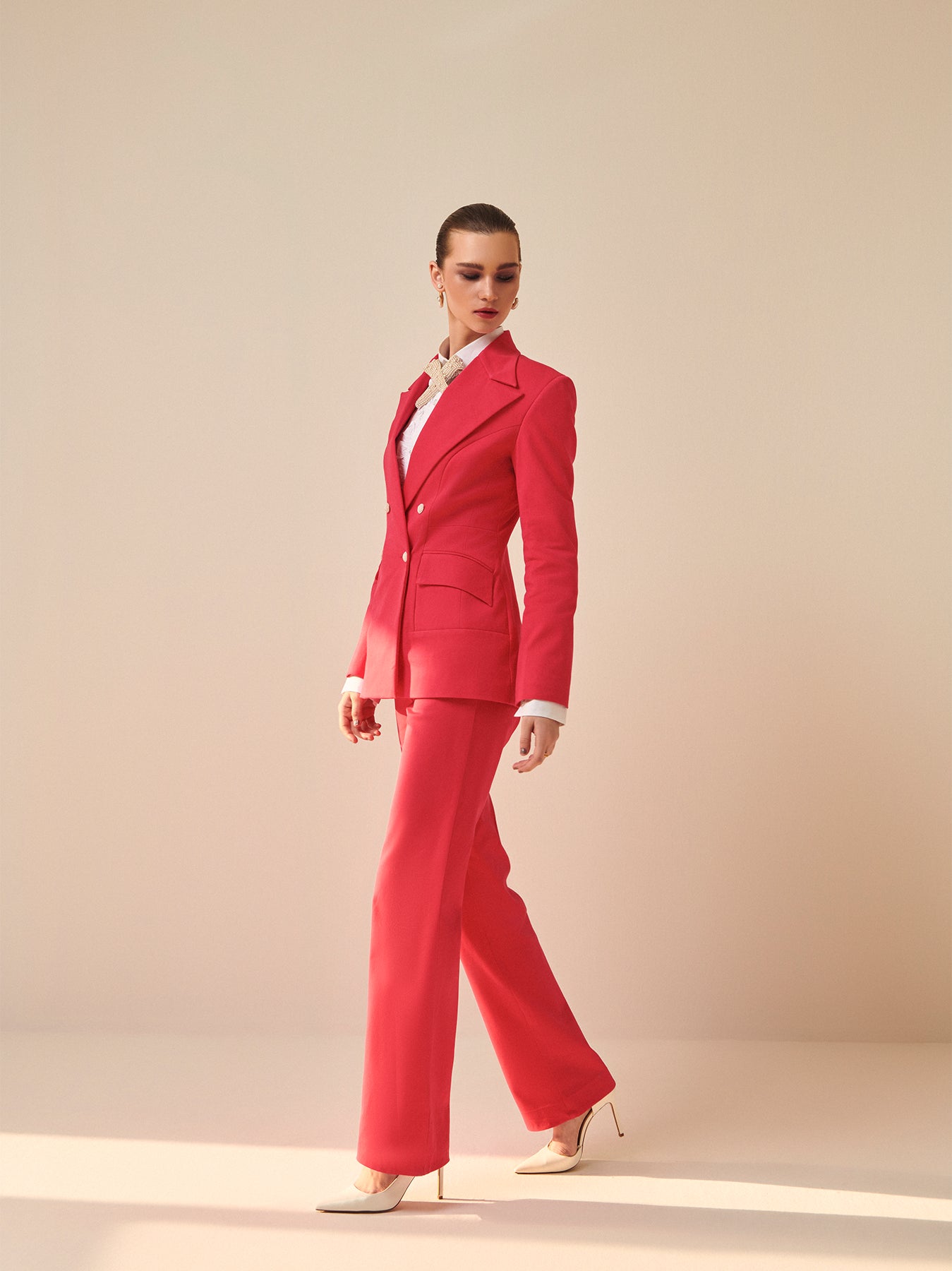 Imperial Red Straight Trouser