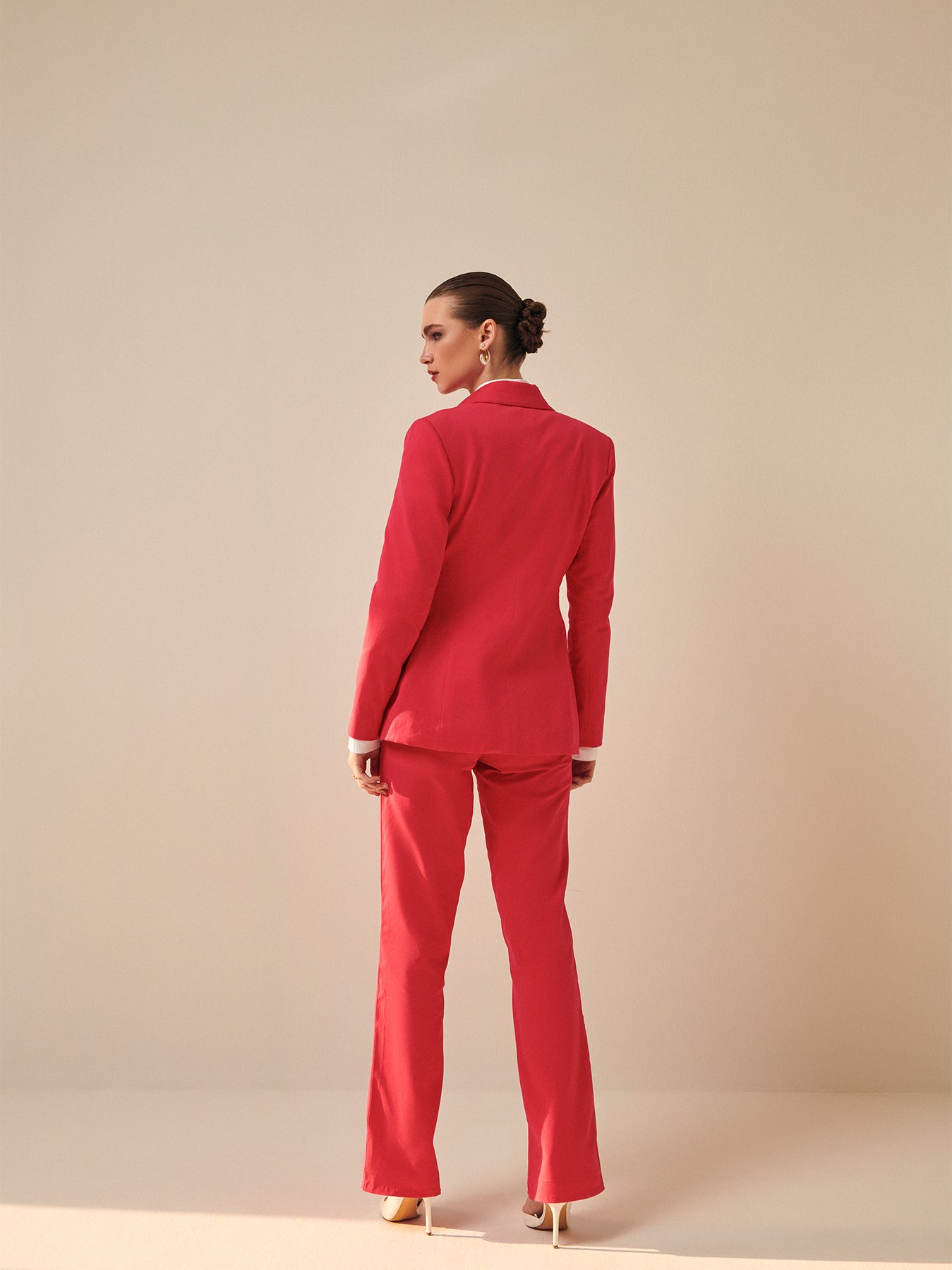 Imperial Red Straight Trouser