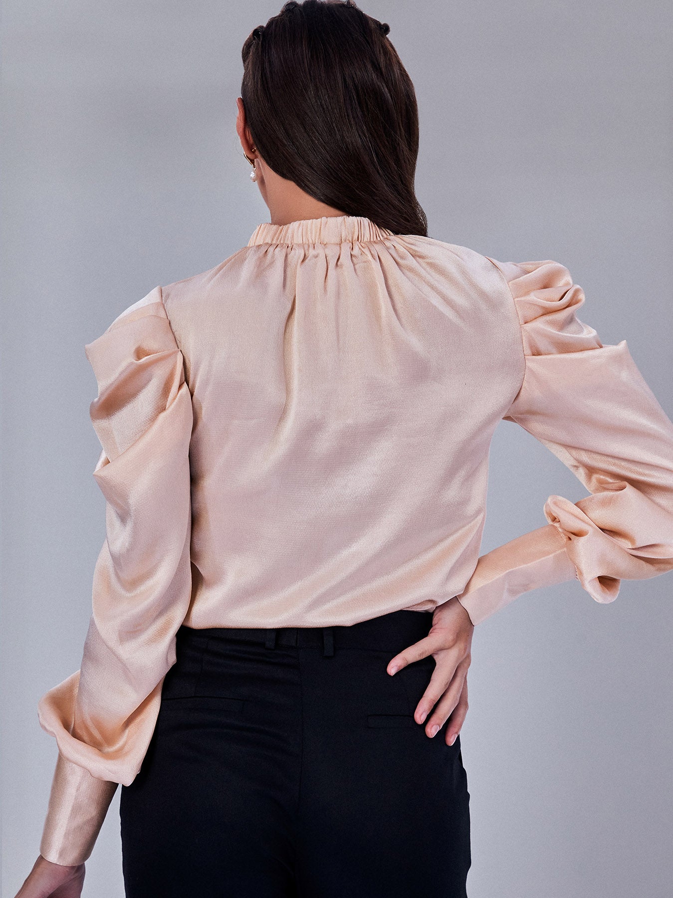 Peach Quartz Satin Top