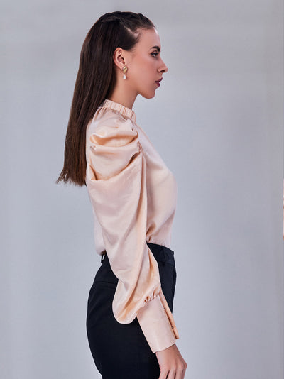 Peach Quartz Satin Top