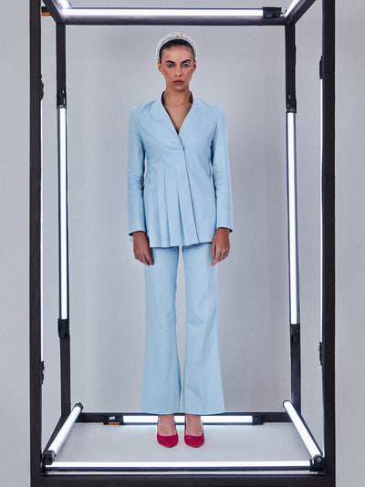 Peplum Blazer Pants Suit for Women